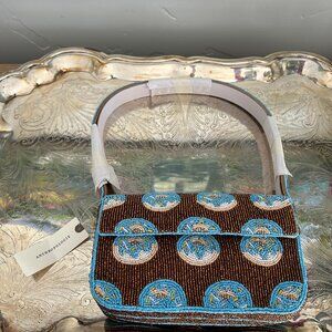 Anthropologie Beaded Doughnut Handbag